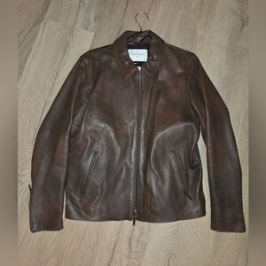 Chevignon brown leather jacket